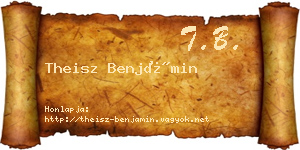 Theisz Benjámin névjegykártya